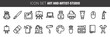 © Eli Berr - Set of linear icons. art and artist-studio tools and supplies for scrapbooking
