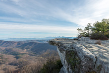 Overlook Of A McAfee Knob And Blue Ridge Mountains