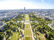 Paris, Blick vom Eiffelturm, Champ de Mars, Marsfeld, Frankreich