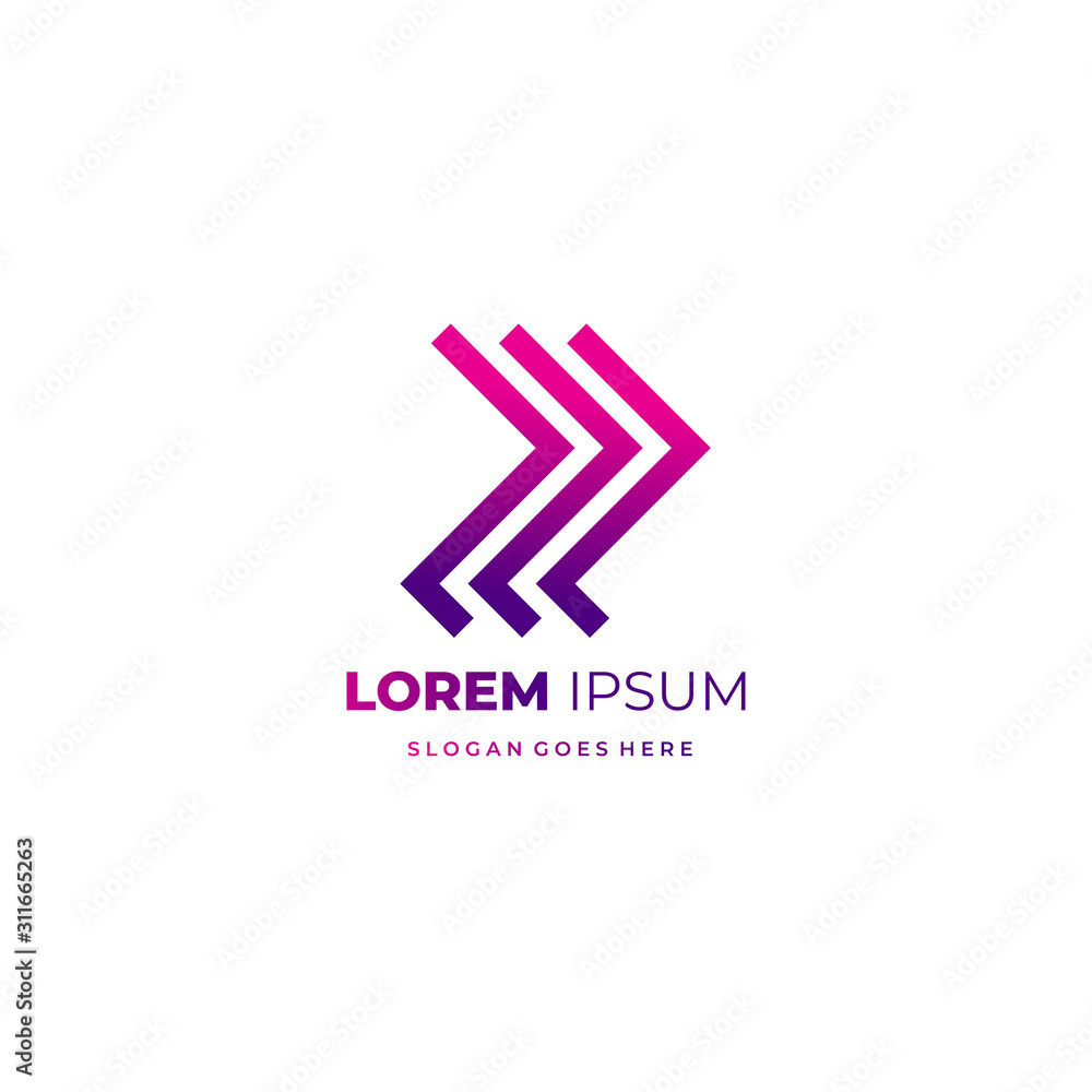 Monogram logo with modern gradient style and futuristic. The best ...