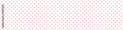 Fotomural Hand drawn holiday background with abstract hearts