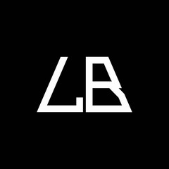 LB logo abstract monogram isolated on black background