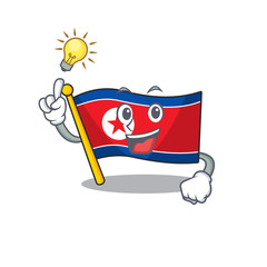 Wall Mural - Have an idea flag north korea Scroll cartoon character design