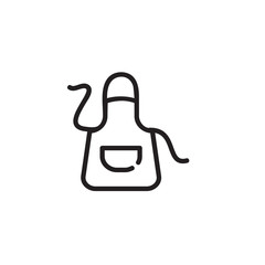 Kitchen apron thin line icon. Protective clothing, uniform, housewife isolated outline sign. Cooking concept. Vector illustration symbol element for web design and apps