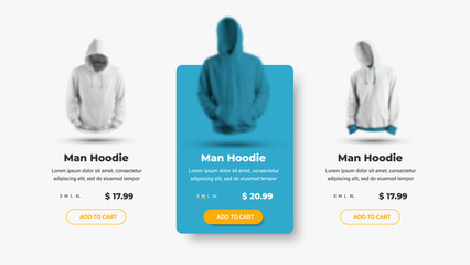 Wall Mural - set of vector product card templates for online clothing store. ui web banner design