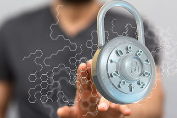 security data code digital in hand