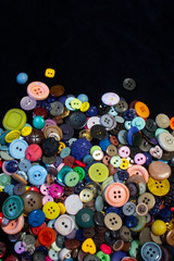 Wall Mural - A Collection of Multicolour Different Size Buttons 