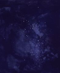 Wall Mural - Vector cosmic illustration. Beautiful colorful space backdrop. Watercolor Cosmos background.