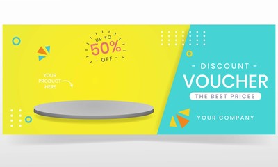Wall Mural - web sales banner background design 04