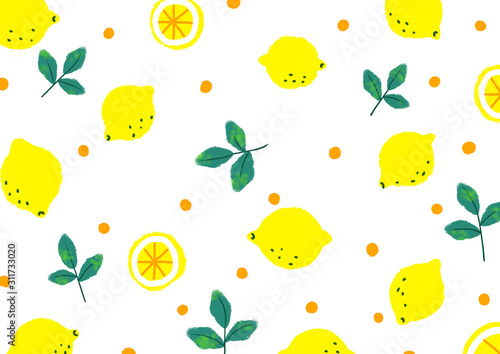 レモン 壁紙 黄色 パターン 素材 Stock Illustration Adobe Stock