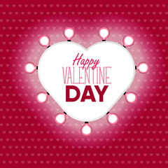 happy valentines day background with lamp love 