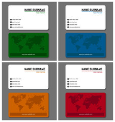 Business card design vector simple identity