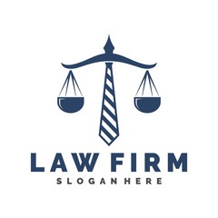 Poster - law logo, icon and illustration