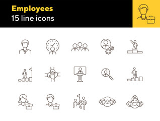 Wall Mural - Employees icons