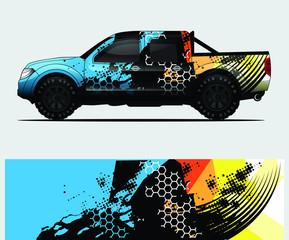 Wall Mural - truck decal graphic wrap vector, abstract background