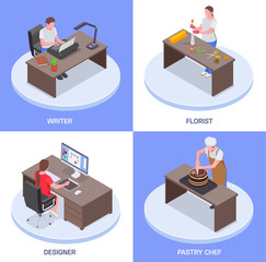 Sticker - Creative Professions Design Concept