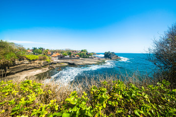 A beautiful view of temple and nature in Bali, Indonesia.