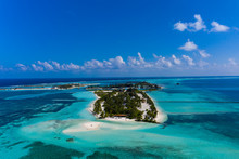 Aerial View, Maldives, South Male Atoll, Bodufinolhu, Maldives Fun Island Lagoon
