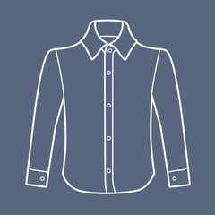 Poster - Dress shirt line icon