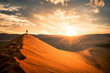 Leinwandbild Motiv Dramatic sunrise in the Namibian desert