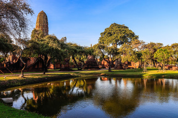 A beautiful view of Ayutthaya city in Thailand.