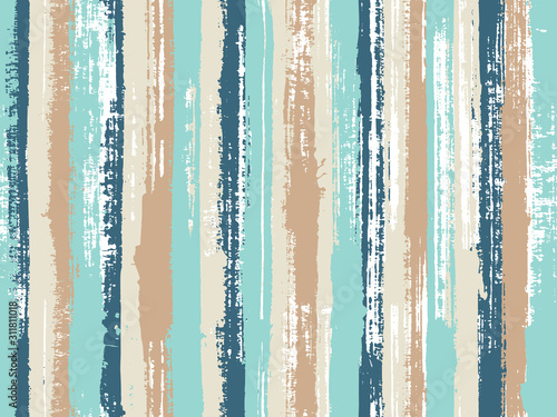 Fototapeta dla dzieci Freehand tracery watercolour lines vector pattern.