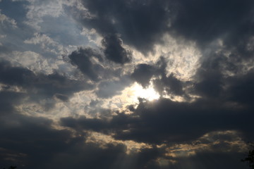 Wall Mural - dramatic sky with clouds