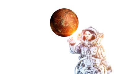 Wall Mural - exploring outer space. mixed media