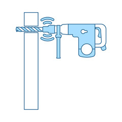 Sticker - Icon Of Perforator Drilling Wall