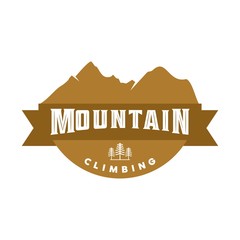 Wall Mural - mountain and mono line logo, icon and template