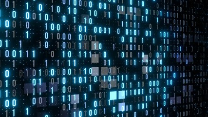 Wall Mural - digital code binary background technology
