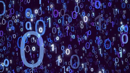 Wall Mural - binary numbers digital data code background