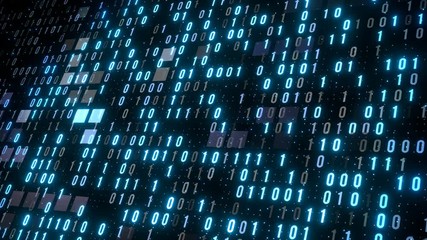 Wall Mural - binary code background technology data