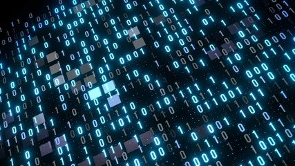 Wall Mural - computer code numbers binary background technology