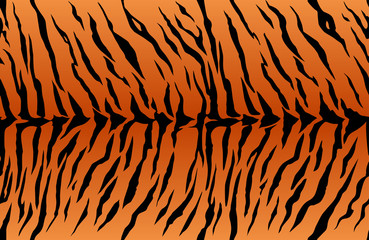 Wall Mural - Animal safari abstract skin tiger orange and black seamless pattern repeated. Vector jungle strip print