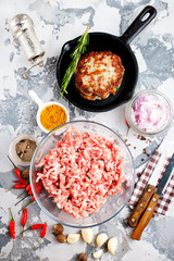 Wall Mural - minced meat