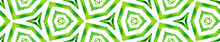 Green Kaleidoscope Seamless Border Scroll. Geometr