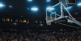 Fototapeta Sport - Professional basketball stadium made in 3d with animated crowd.