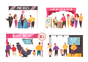 Canvas Print - Expo Stand Concept Icons Set