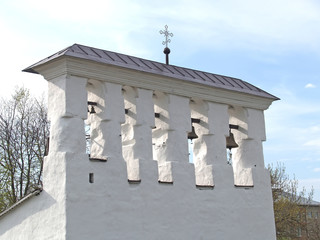 Wall Mural - Pskov. Fragment of the call of the Church of Assumption from the Ferry