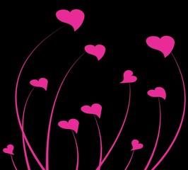 Poster - Valentine style pink colored background for web-page, scrap-booking, stationary and more