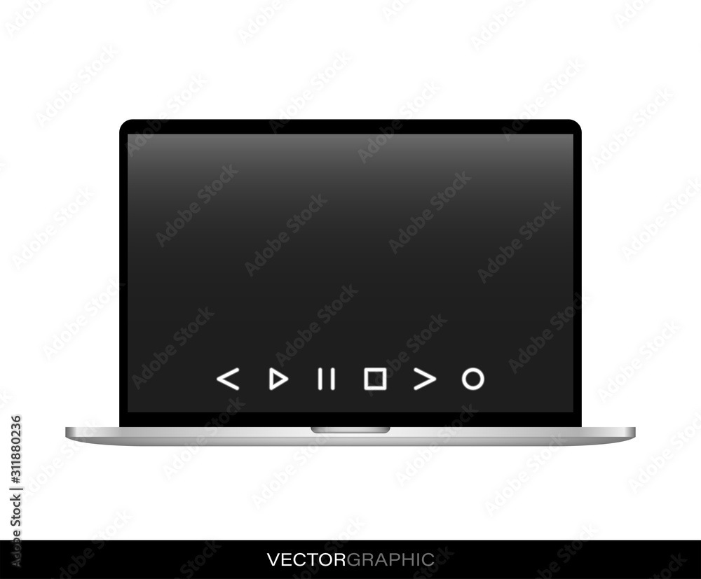 Isolated Device Layout of a modern electronic device. Realistic template. Computer ...