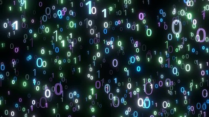 Wall Mural - program code binary numbers background