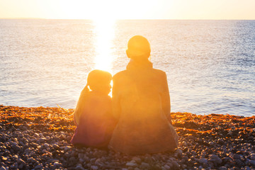 Canvas Print - Family on the beach