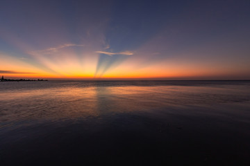 Wall Mural - sunset over sea