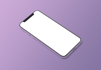 Wall Mural - modern smartphone mockup on gradient background 3d rendering