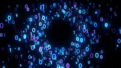 Wall Mural - cyber data digital code background technology