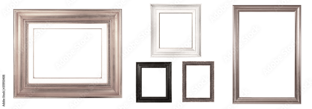 antique isolated picture frame - obrazy, fototapety, plakaty 