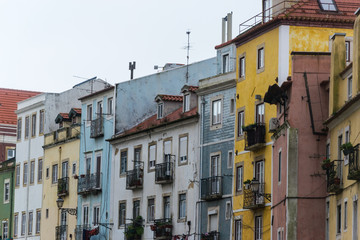 Wall Mural - Landscape of the streets of Alfama (Lisbon, Portugal)