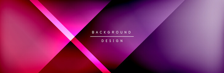 Abstract background - squares and lines composition created with lights and shadows. Technology or business digital template